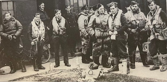 Aircrew assembling outside the Flight Office